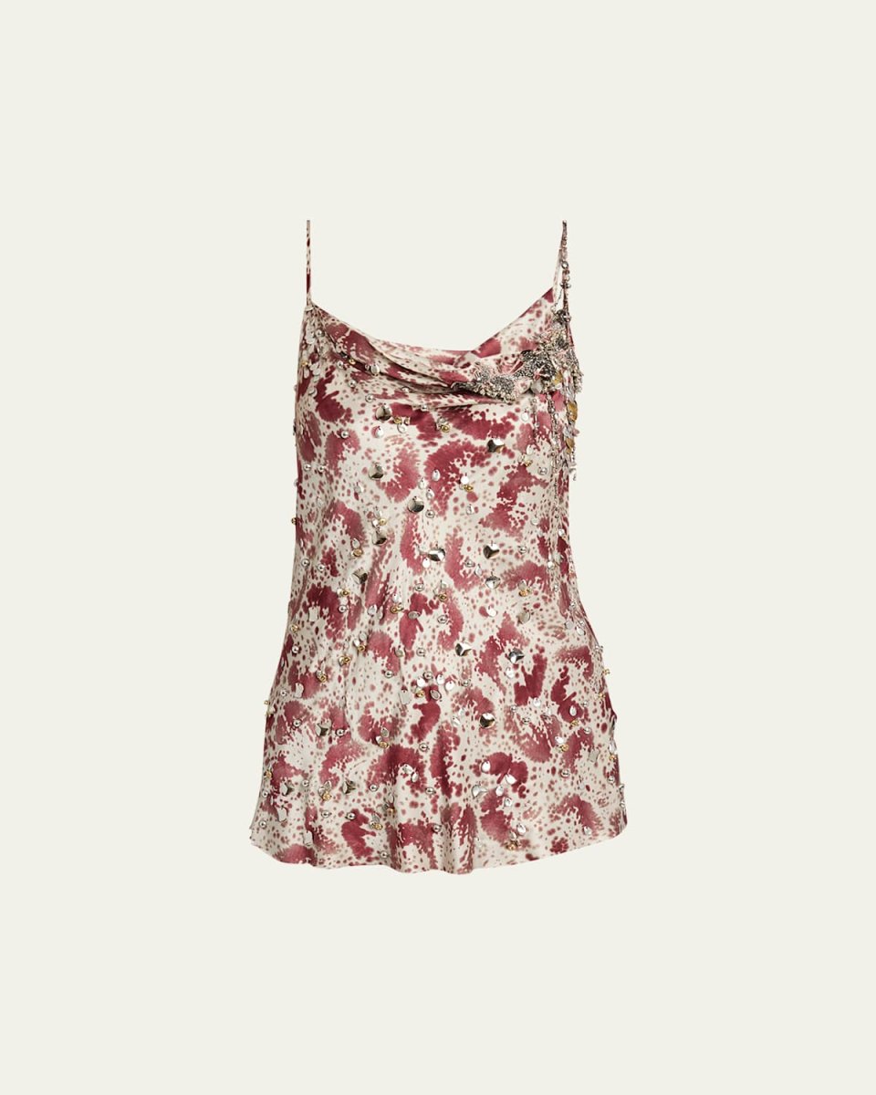 Chai Printed Embellished Blouse
